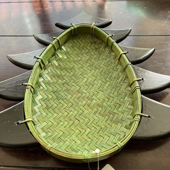 Pier 1 Imports Bamboo‎ Pine Tree Tray – Rustic Holiday Decor NWT - Picture 8 of 11